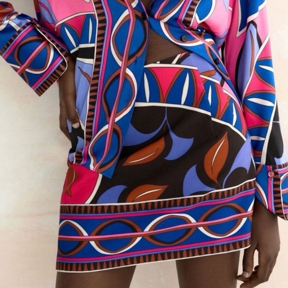 Zara Colorful Abstract Women's Skirt